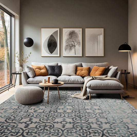 LoomBloom Multi Sizes Gray Transitional Boho Hand Tufted  Wool Oriental Area Rug-0