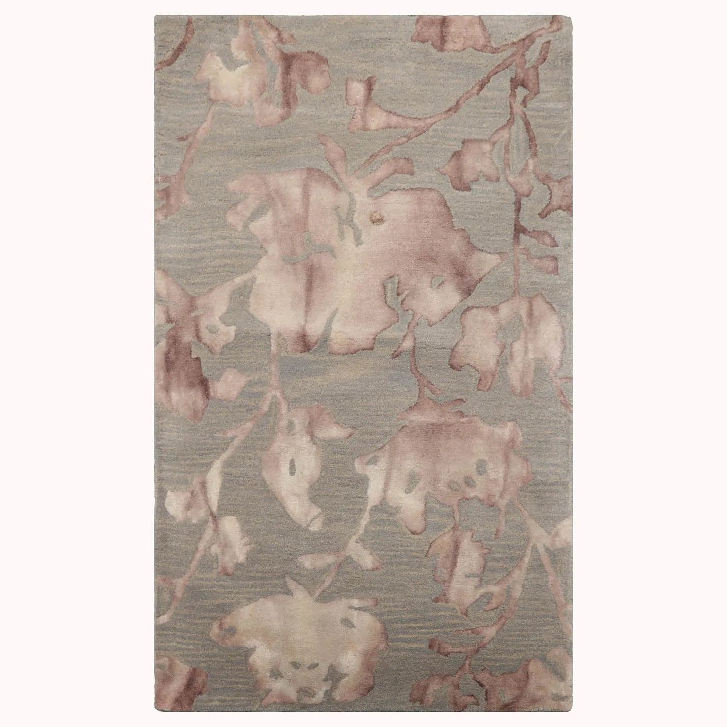 LoomBloom Multi Sizes Gray Contemporary Botanical Hand Tufted Floral Wool Oriental Area Rug-6
