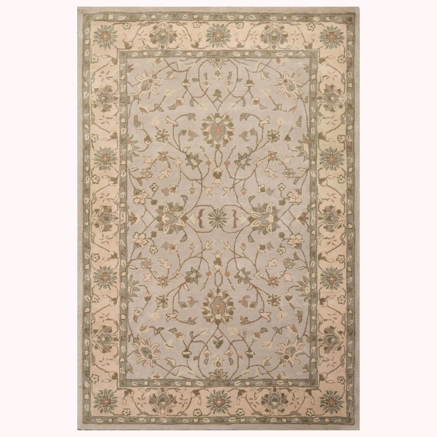 LoomBloom Multi Sizes Taupe Traditional Agra Hand Tufted  Wool Oriental Area Rug-2