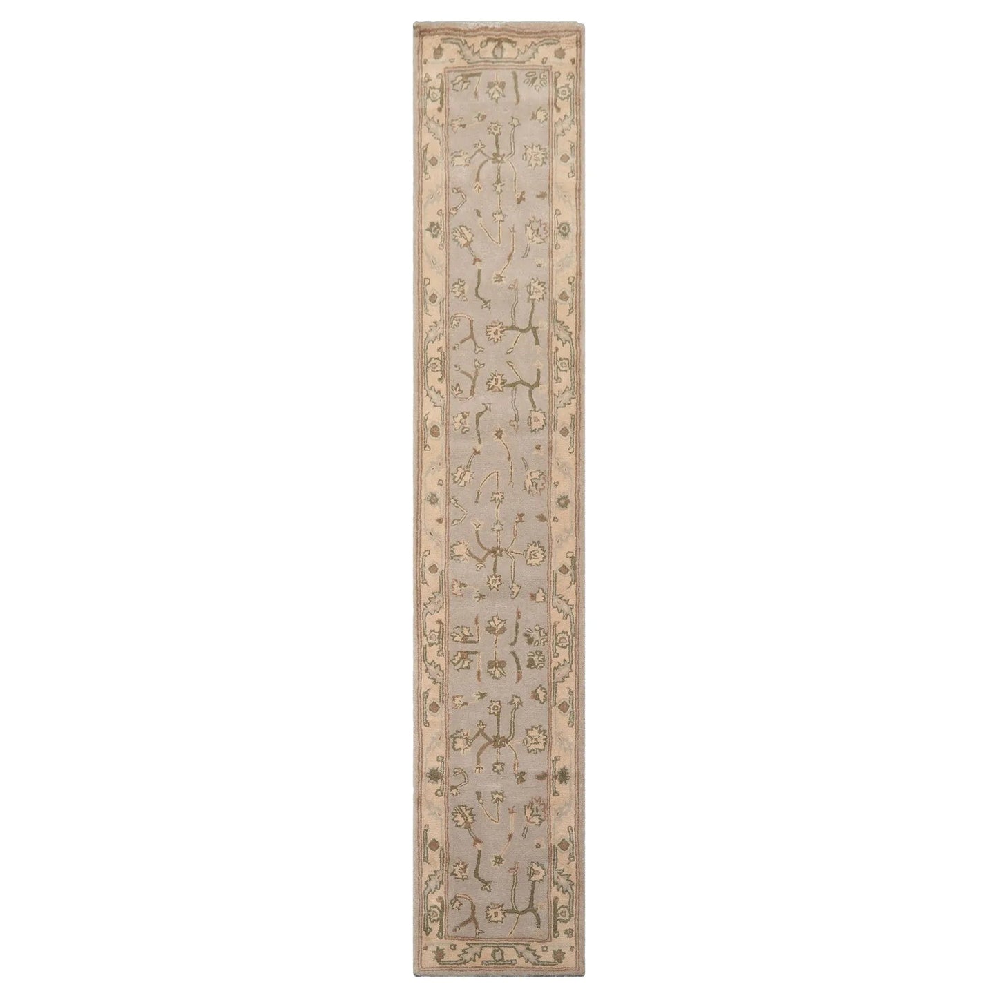LoomBloom Multi Size Taupe Hand Tufted Traditional Abstract Wool Oriental Area Rug-1