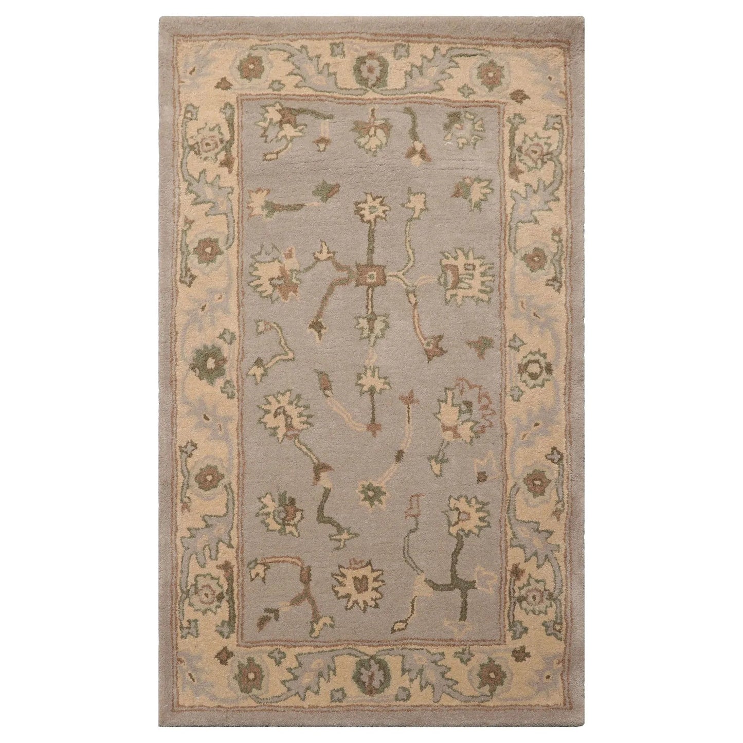 LoomBloom Multi Size Taupe Hand Tufted Traditional Abstract Wool Oriental Area Rug-2