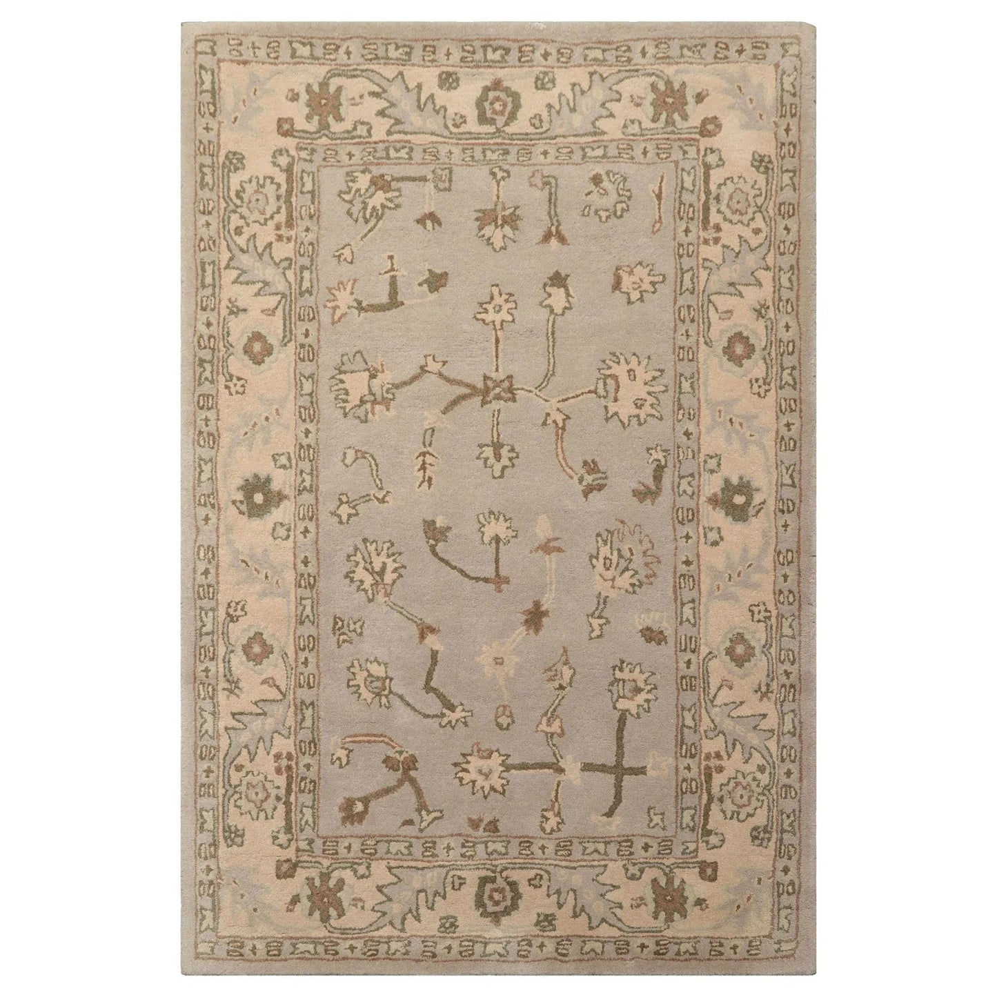 LoomBloom Multi Size Taupe Hand Tufted Traditional Abstract Wool Oriental Area Rug-3