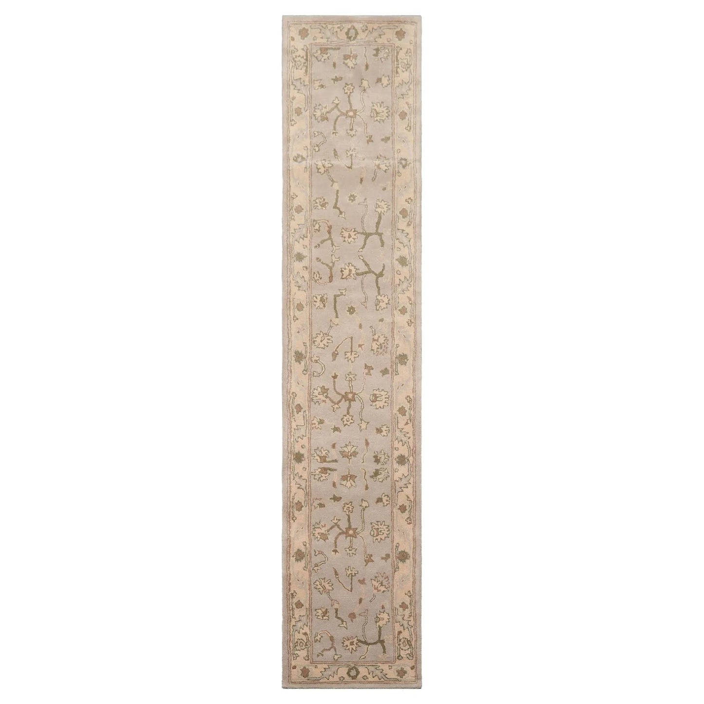 LoomBloom Multi Size Gray Hand Tufted Traditional Geometric Wool Oriental Area Rug-1
