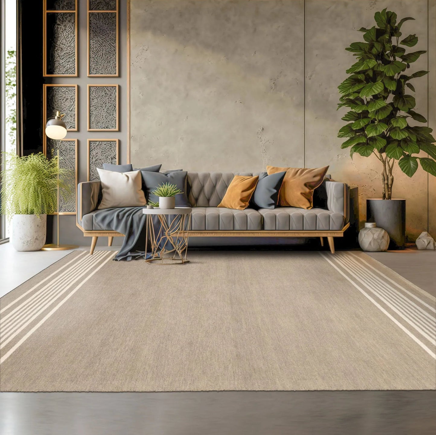 LoomBloom Multi Size Moss Hand Tufted Modern Minimalist Wool Oriental Area Rug-0