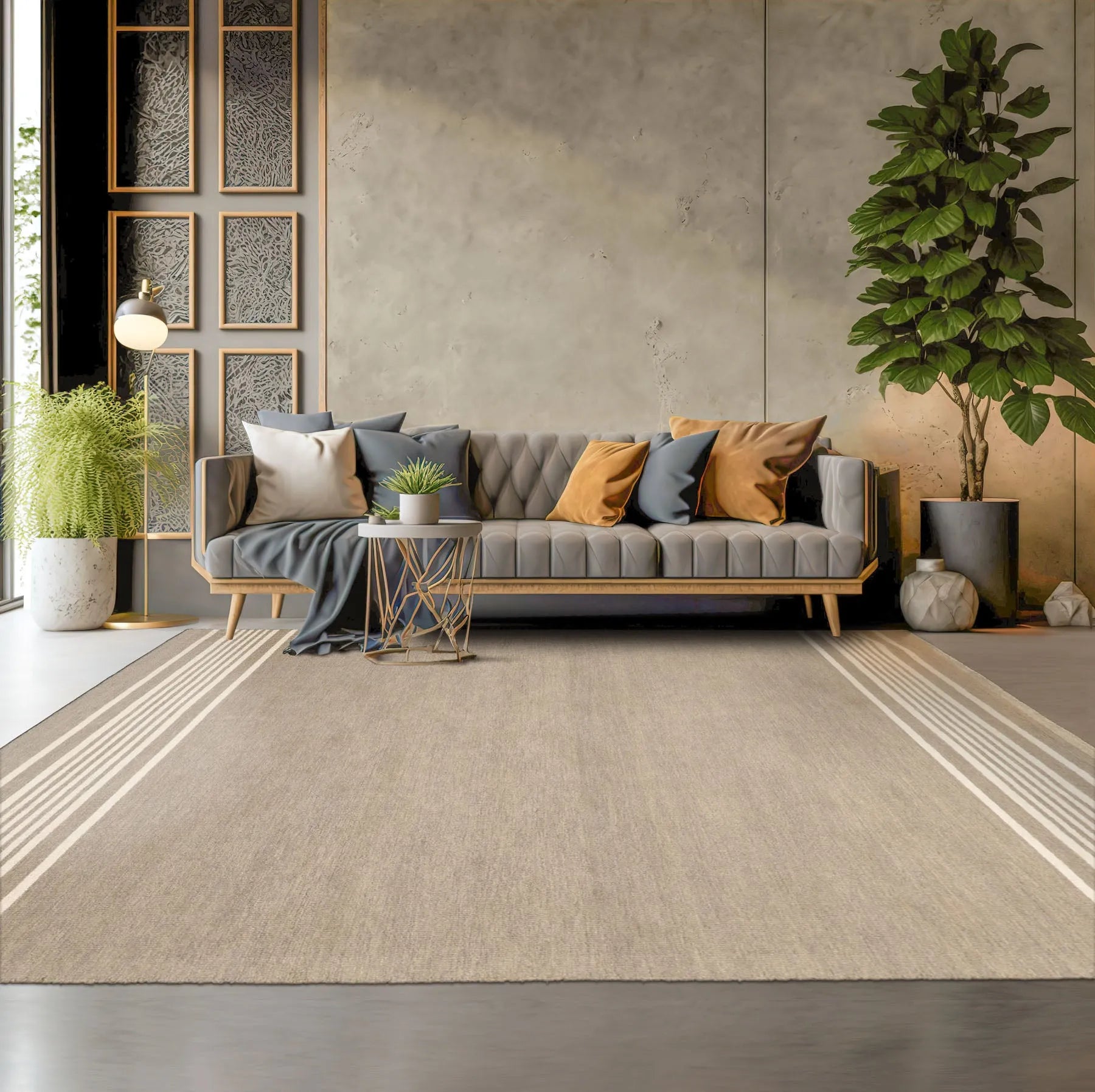 LoomBloom Multi Size Moss Hand Tufted Modern Minimalist Wool Oriental Area Rug-0