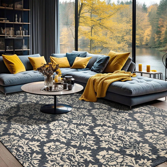 LoomBloom Multi Size Slate Gray Hand Tufted Transitional  Wool Oriental Area Rug-0