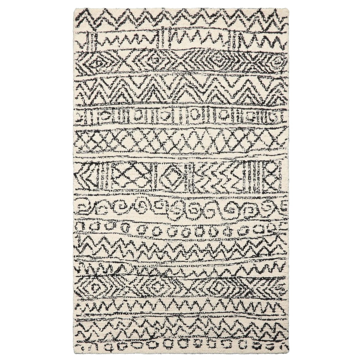 LoomBloom Multi Size Hand Tufted Tribal MorocconMoroccan Wool Oriental Area Rug-2