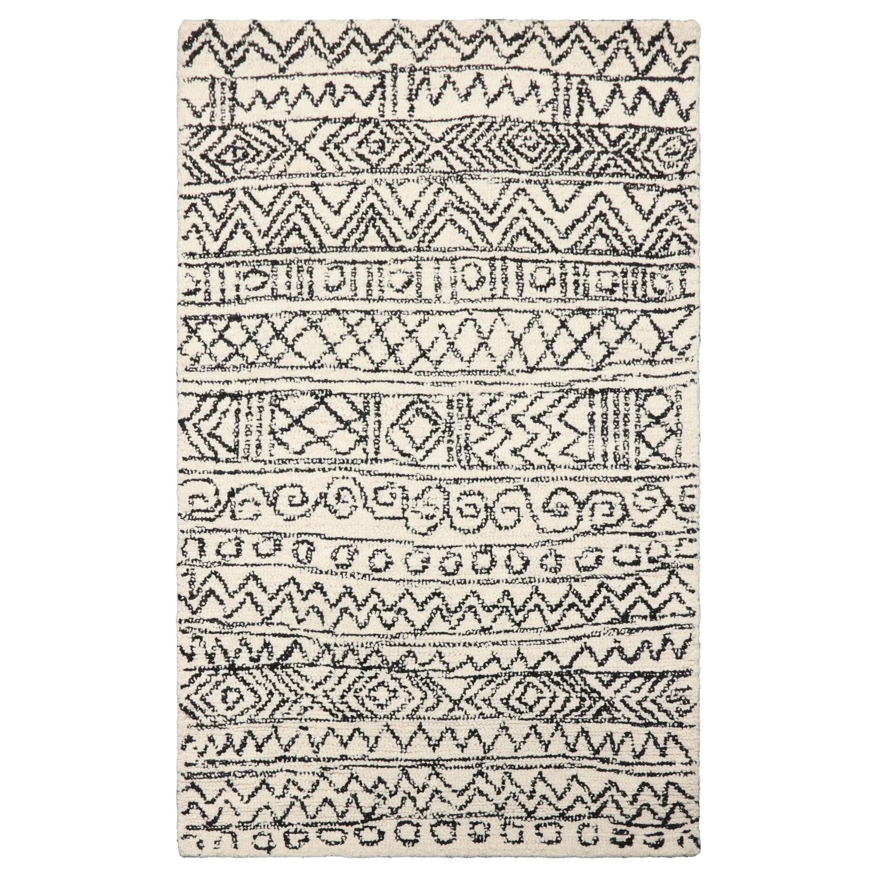 LoomBloom Multi Size Hand Tufted Tribal MorocconMoroccan Wool Oriental Area Rug-2