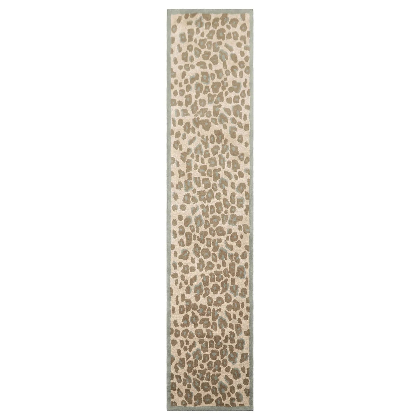 LoomBloom Multi Size Tan Hand Tufted Modern Leopard Print Wool and Bamboo Silk Oriental Area Rug-1