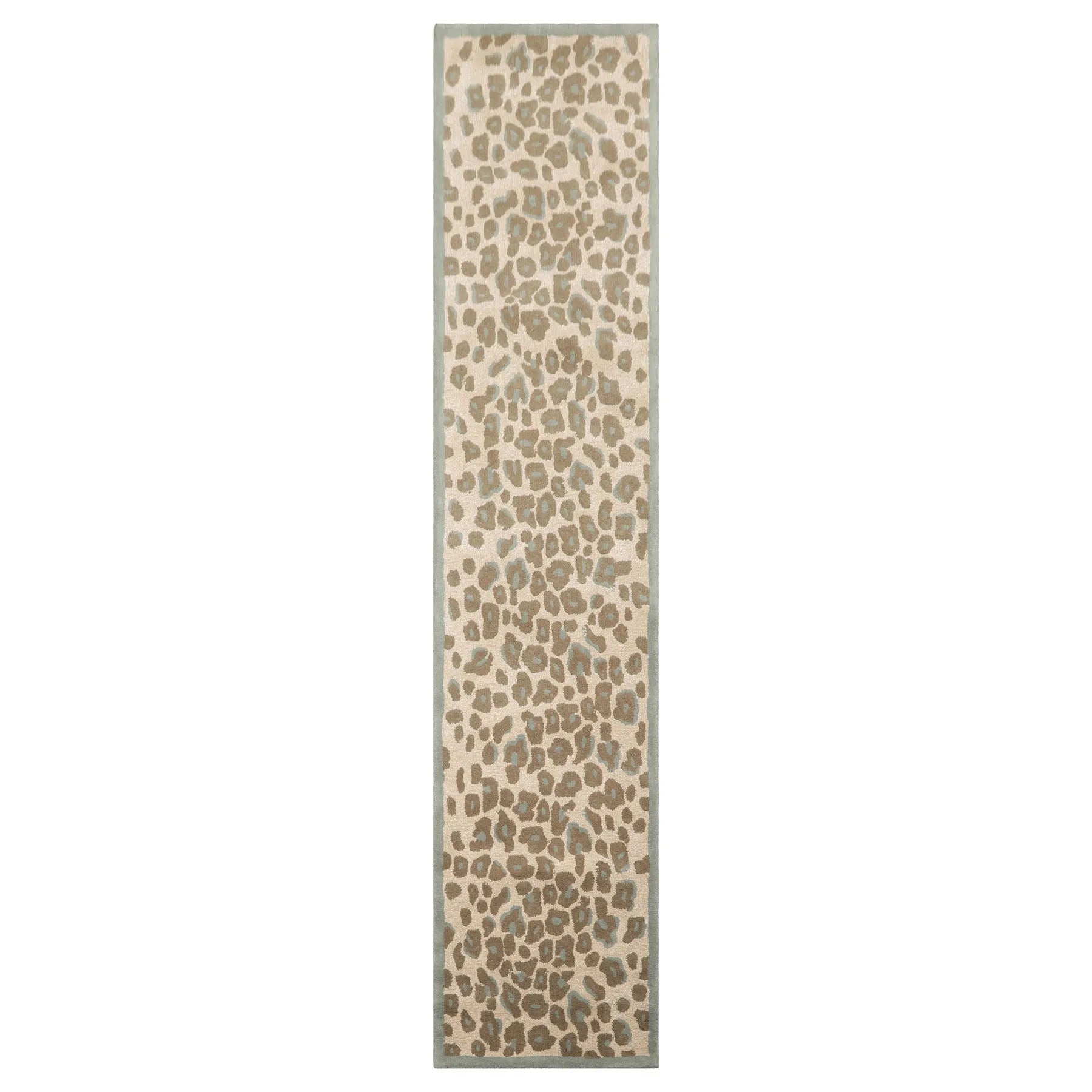 LoomBloom Multi Size Tan Hand Tufted Modern Leopard Print Wool and Bamboo Silk Oriental Area Rug-1