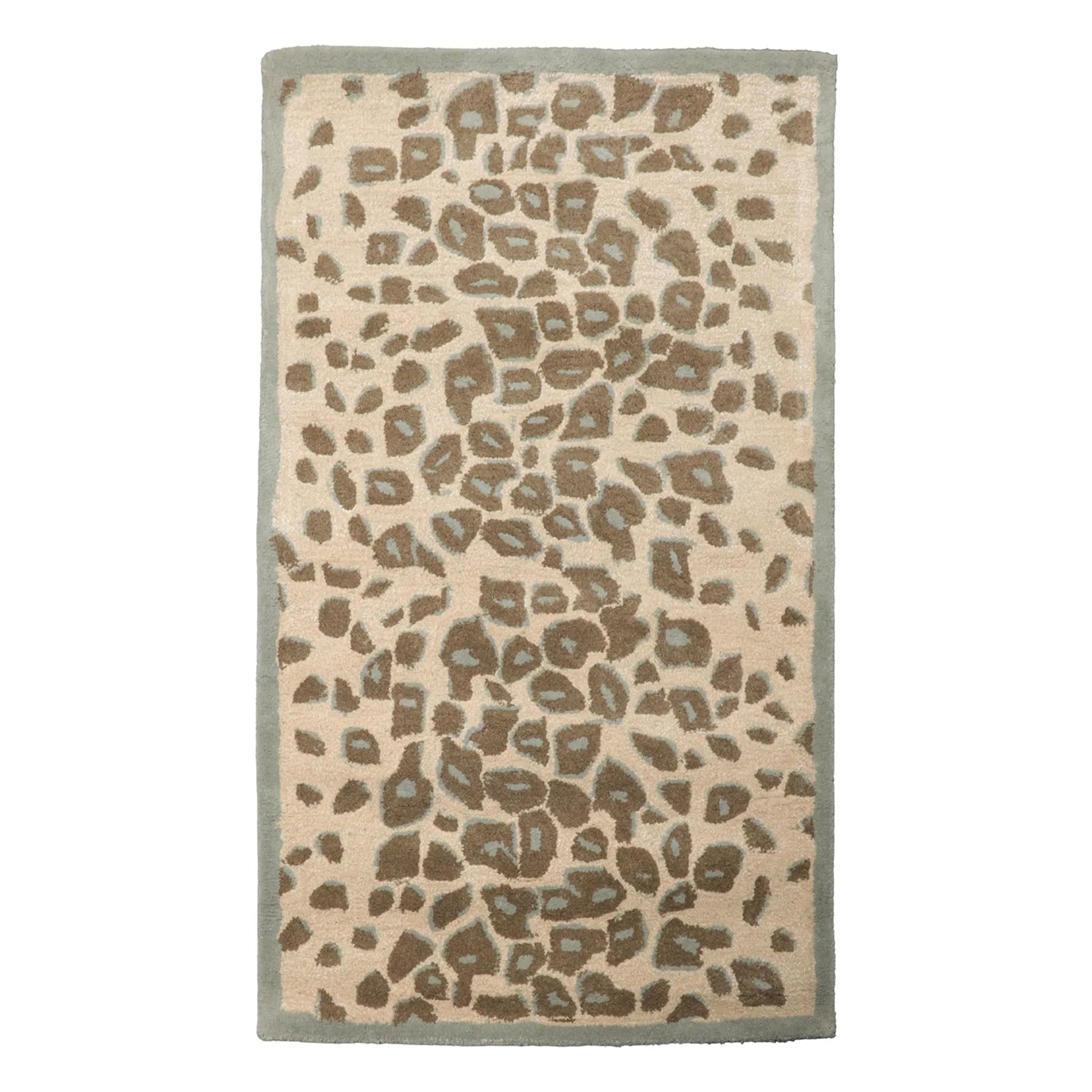LoomBloom Multi Size Tan Hand Tufted Modern Leopard Print Wool and Bamboo Silk Oriental Area Rug-2