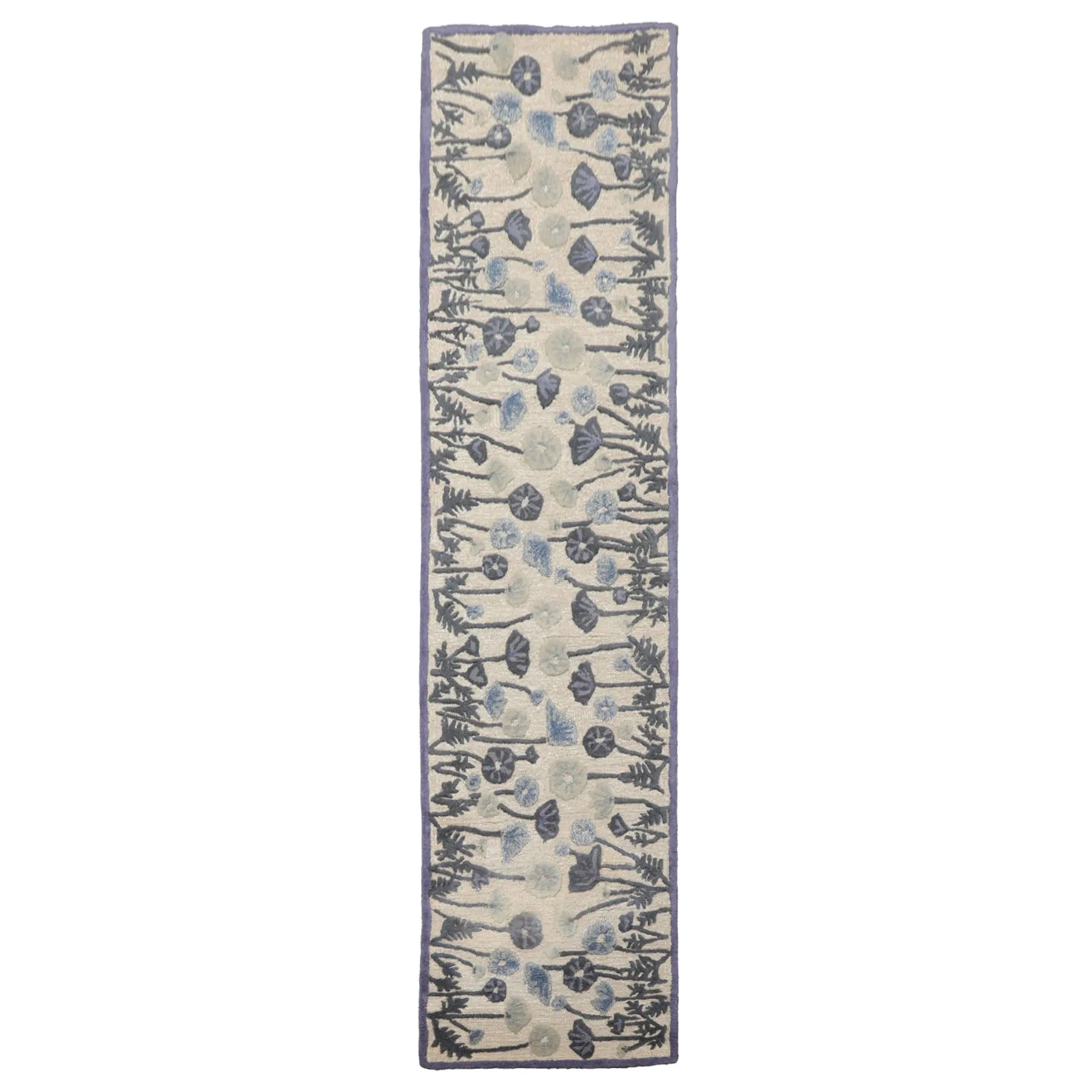 LoomBloom Multi Size Beige Hand Tufted Contemporary Botanical Wool and Silk Oriental Area Rug-1