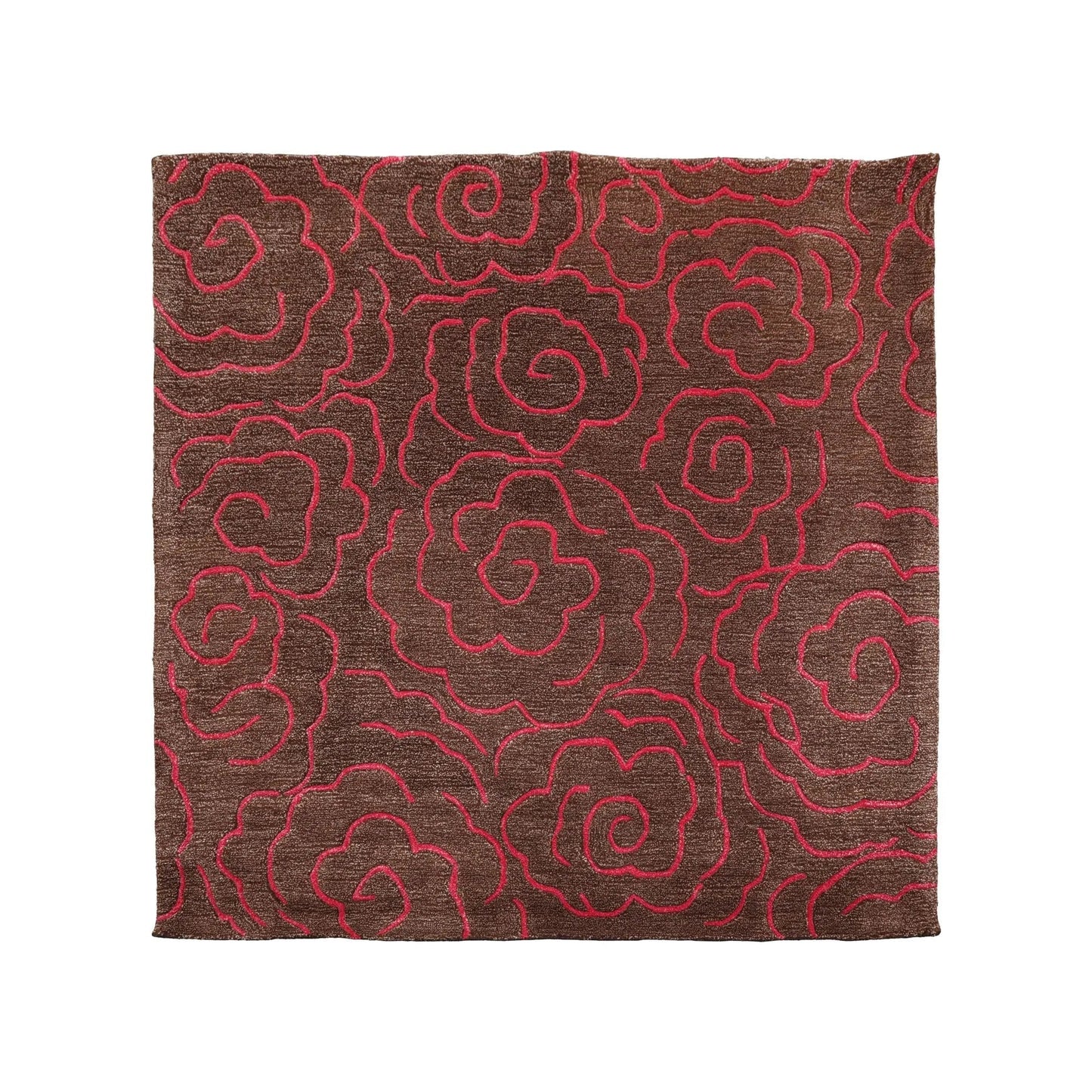 LoomBloom Multi Size Brown Hand Tufted Contemporary Wool and Faux Silk Oriental Area Rug-3