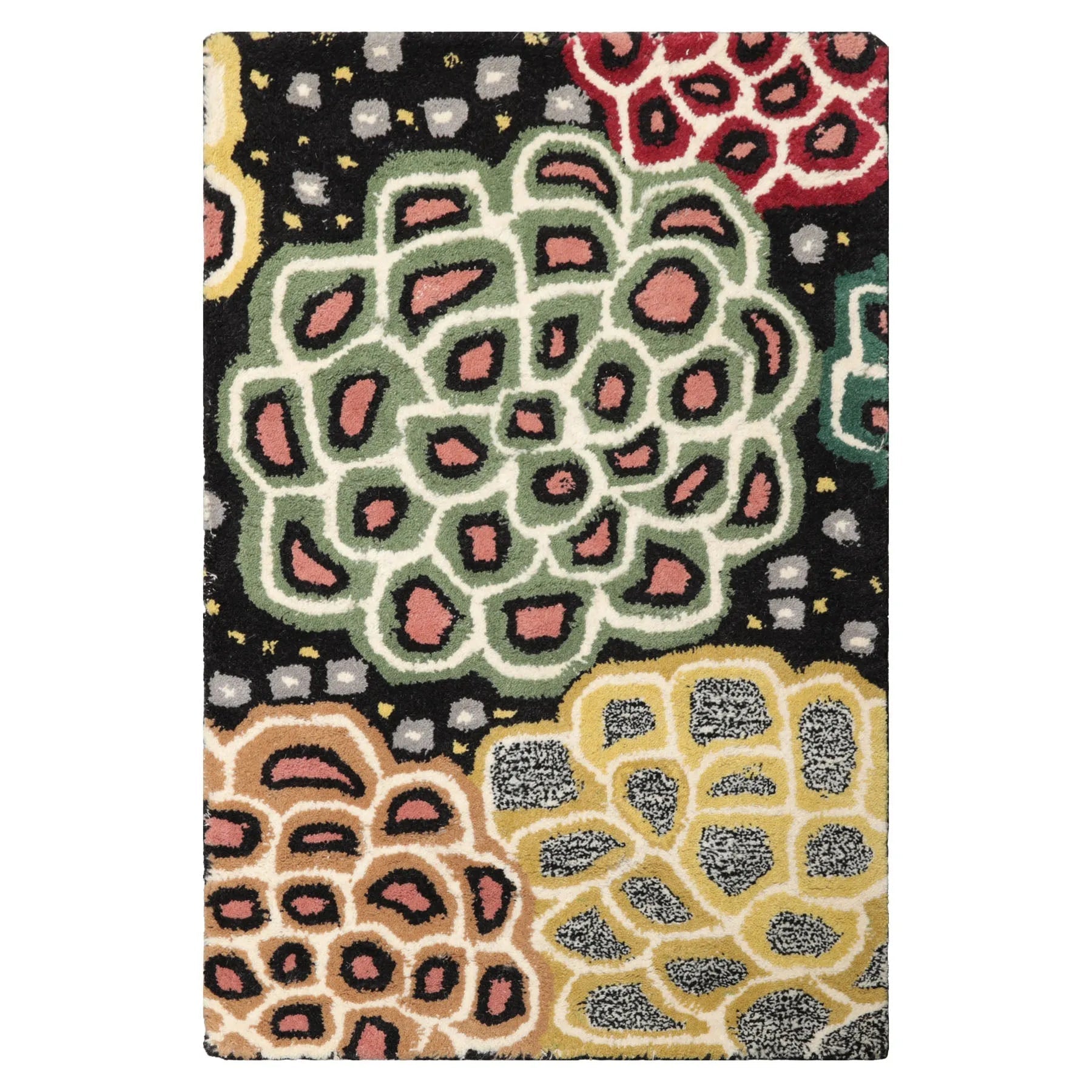 LoomBloom Multi Size Black Hand Tufted Transitional Floral Wool Oriental Area Rug-1