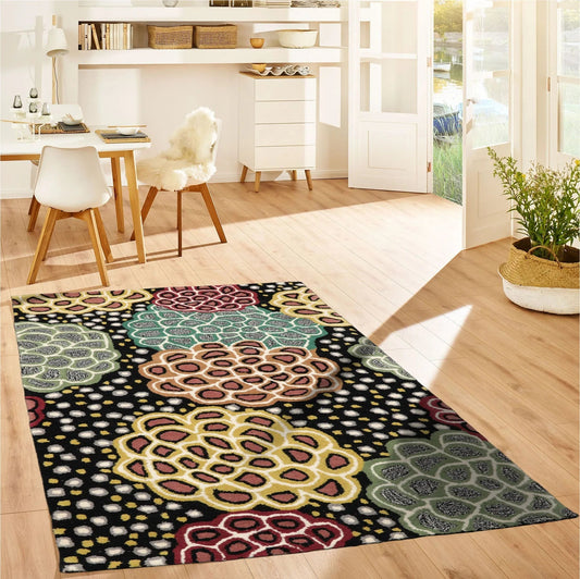LoomBloom Multi Size Black Hand Tufted Transitional Floral Wool Oriental Area Rug-0
