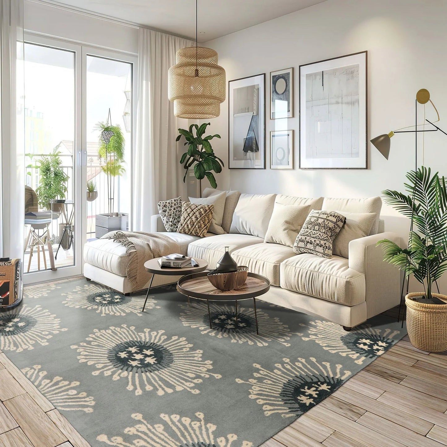 LoomBloom Multi Size Celadon Hand Tufted Contemporary Wool Oriental Area Rug-0