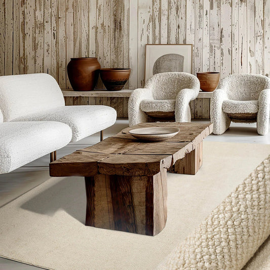 LoomBloom Multi Sizes Ivory Hand Woven Contemporary Textured New Zealand Wool Oriental Area Rug-0