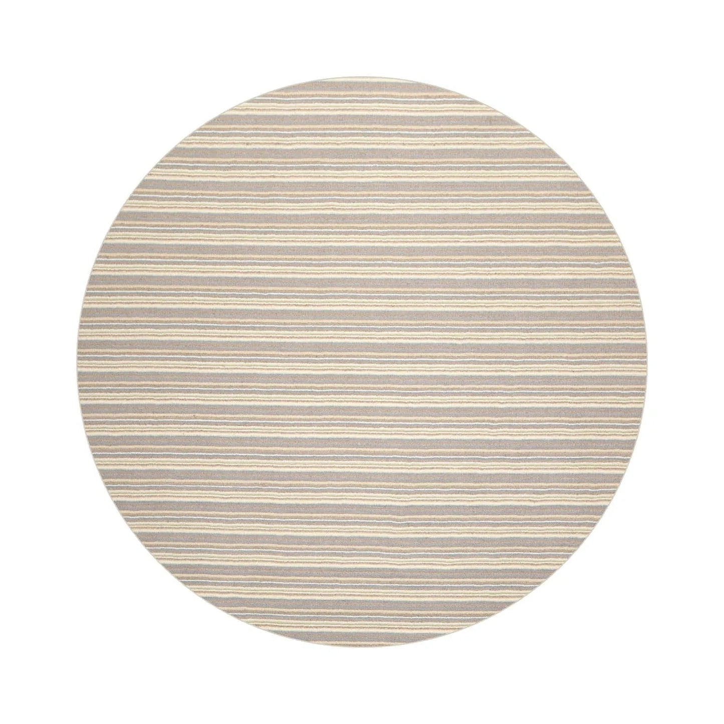 LoomBloom Multi Sizes Ivory Hand Woven Contemporary Striped New Zealand Wool Oriental Area Rug-5