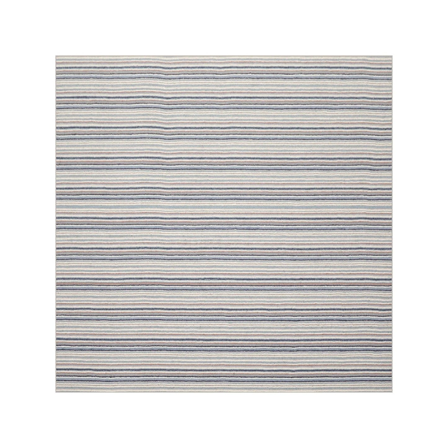 LoomBloom Multi Sizes Ivory Hand Tufted Contemporary  Striped New Zealand Wool Oriental Area Rug-3