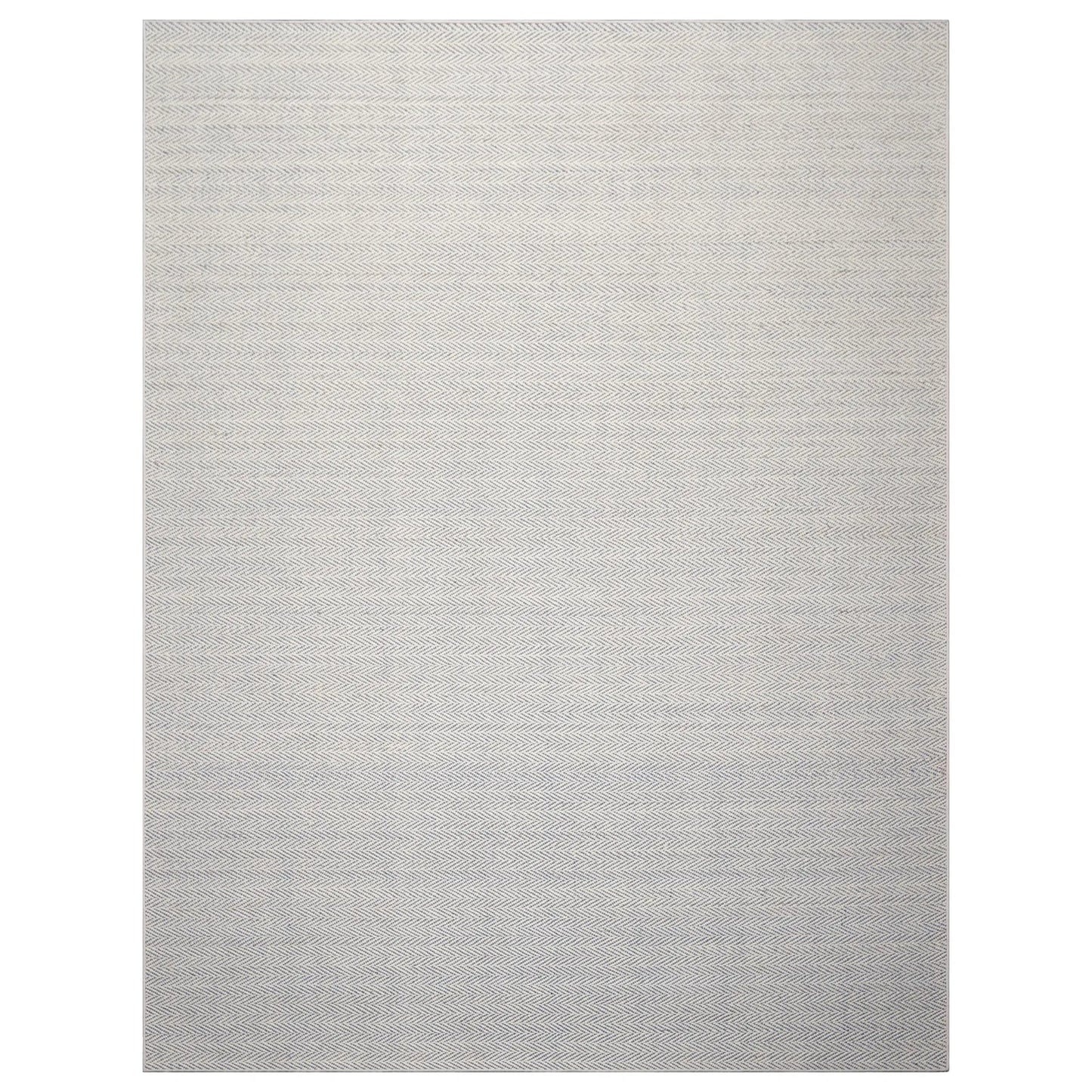 LoomBloom Multi Sizes Ivory Hand Woven Contemporary Flatweave Herringbone New Zealand Wool Oriental Area Rug-3