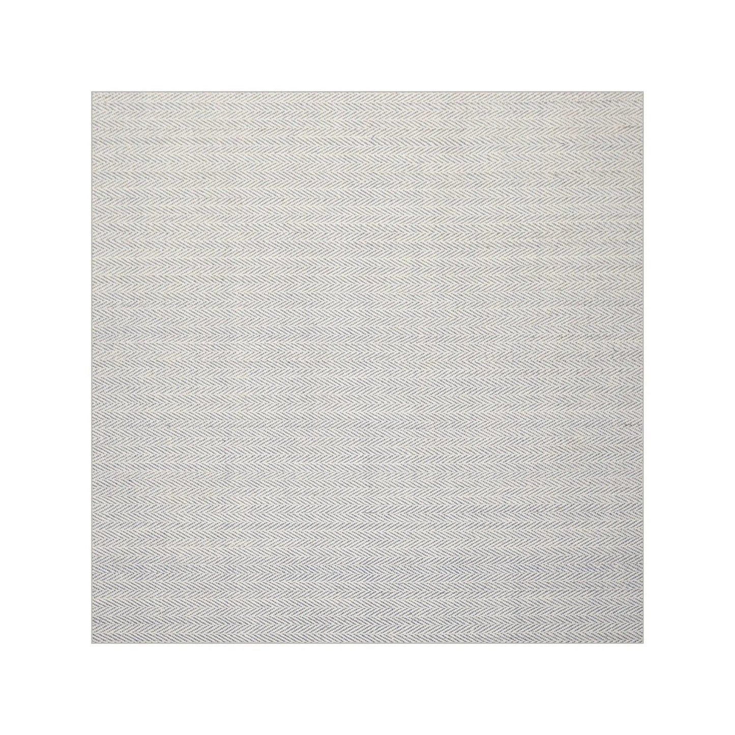 LoomBloom Multi Sizes Ivory Hand Woven Contemporary Flatweave Herringbone New Zealand Wool Oriental Area Rug-5