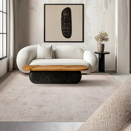 LoomBloom Multi Sizes Taupe Hand Tufted Contemporary  Textured 100% Viscose Oriental Area Rug-0