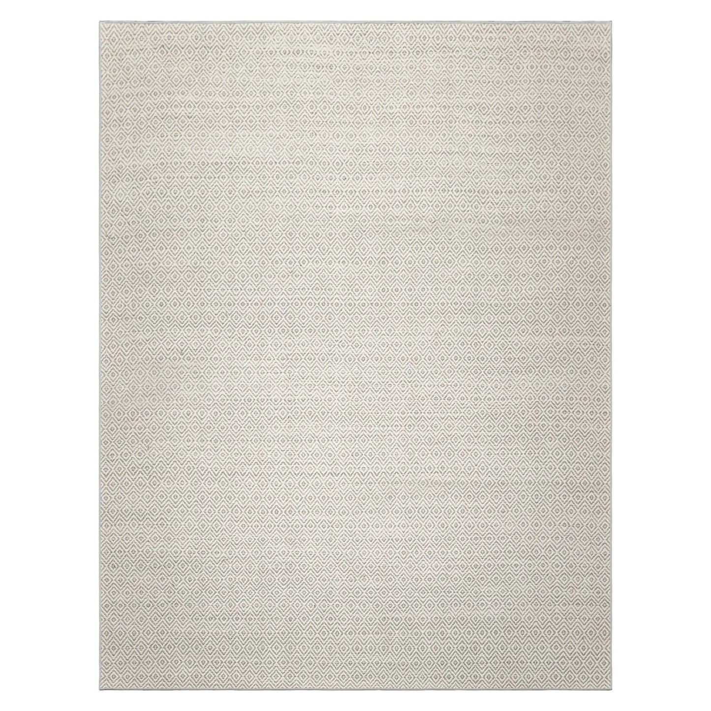 LoomBloom Multi Size Ivory Hand Woven Contemporary Geometric Flatweave New Zealand Wool  Oriental Area Rug-2