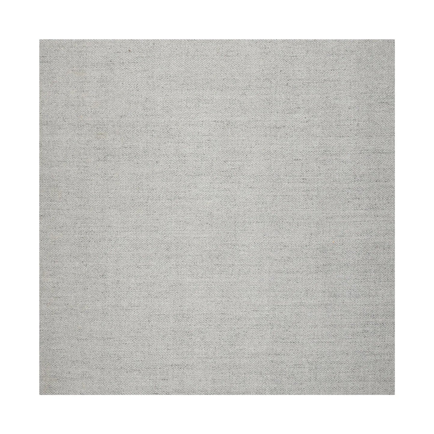 LoomBloom Multi Size Ash Gray Hand Woven Textured Modern Herringbone  New Zealand Wool Oriental Area Rug-3