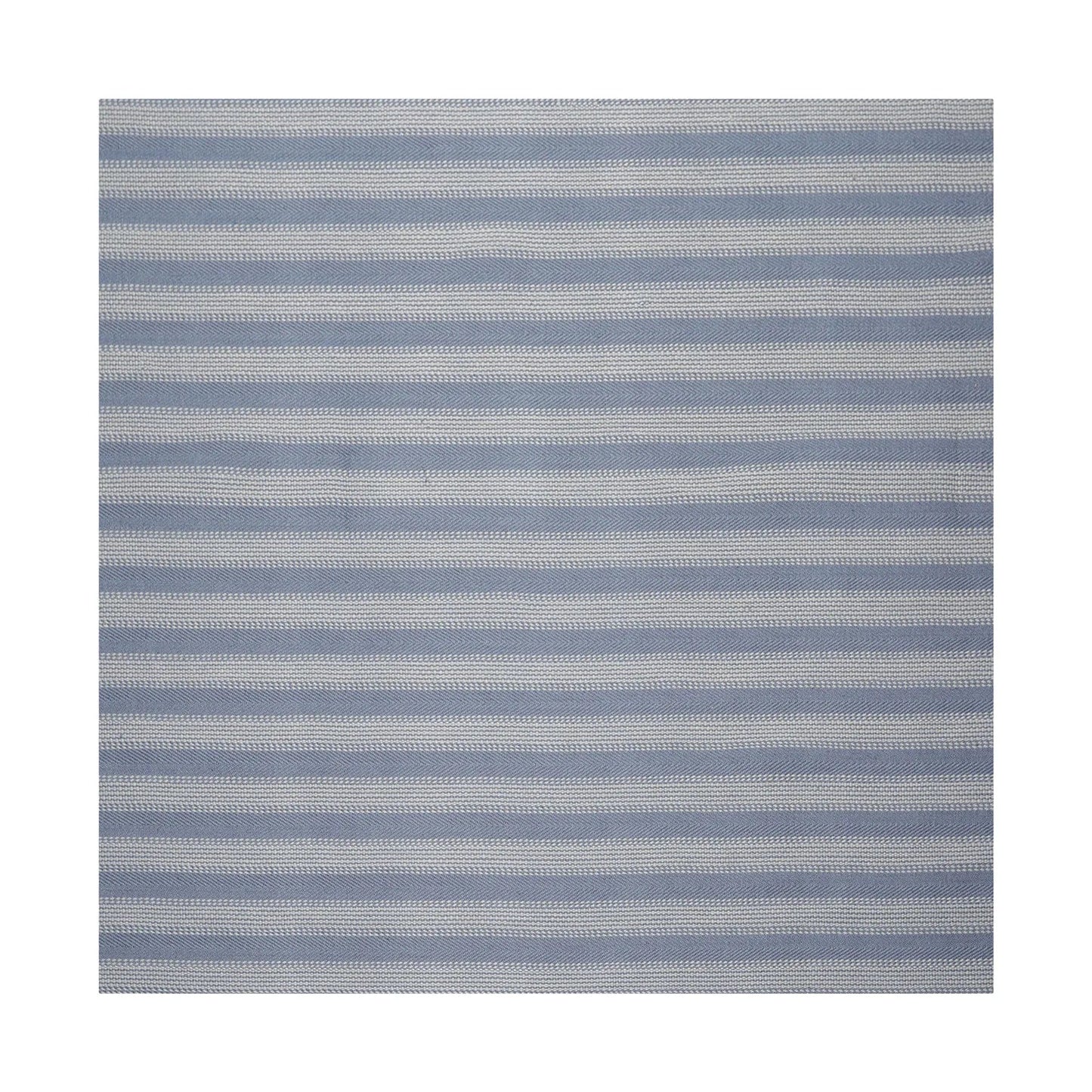 LoomBloom Multi Size Tone on Tone Blue Hand Woven Striped Modern Herringbone  New Zealand Wool Oriental Area Rug-4
