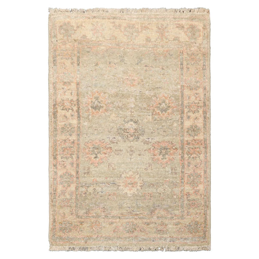 2'x3' Mint Hand Knotted Oushak Afghan Oushak New Zealand Wool Oriental Area Rug-0