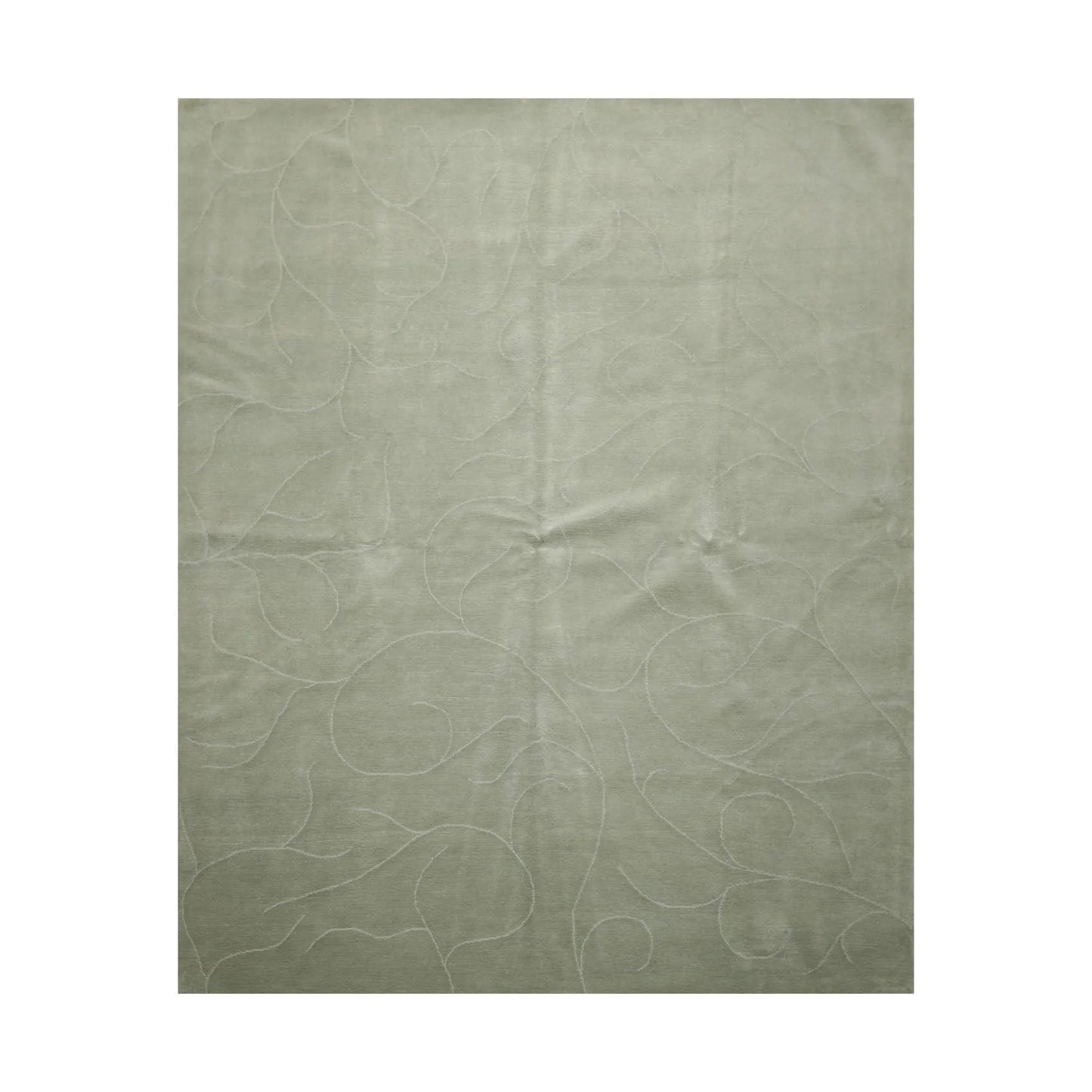 8' x 9'10'' Hand Knotted Tibetan 100% Wool Modern Oriental Area Rug Tone on Tone Mint-0