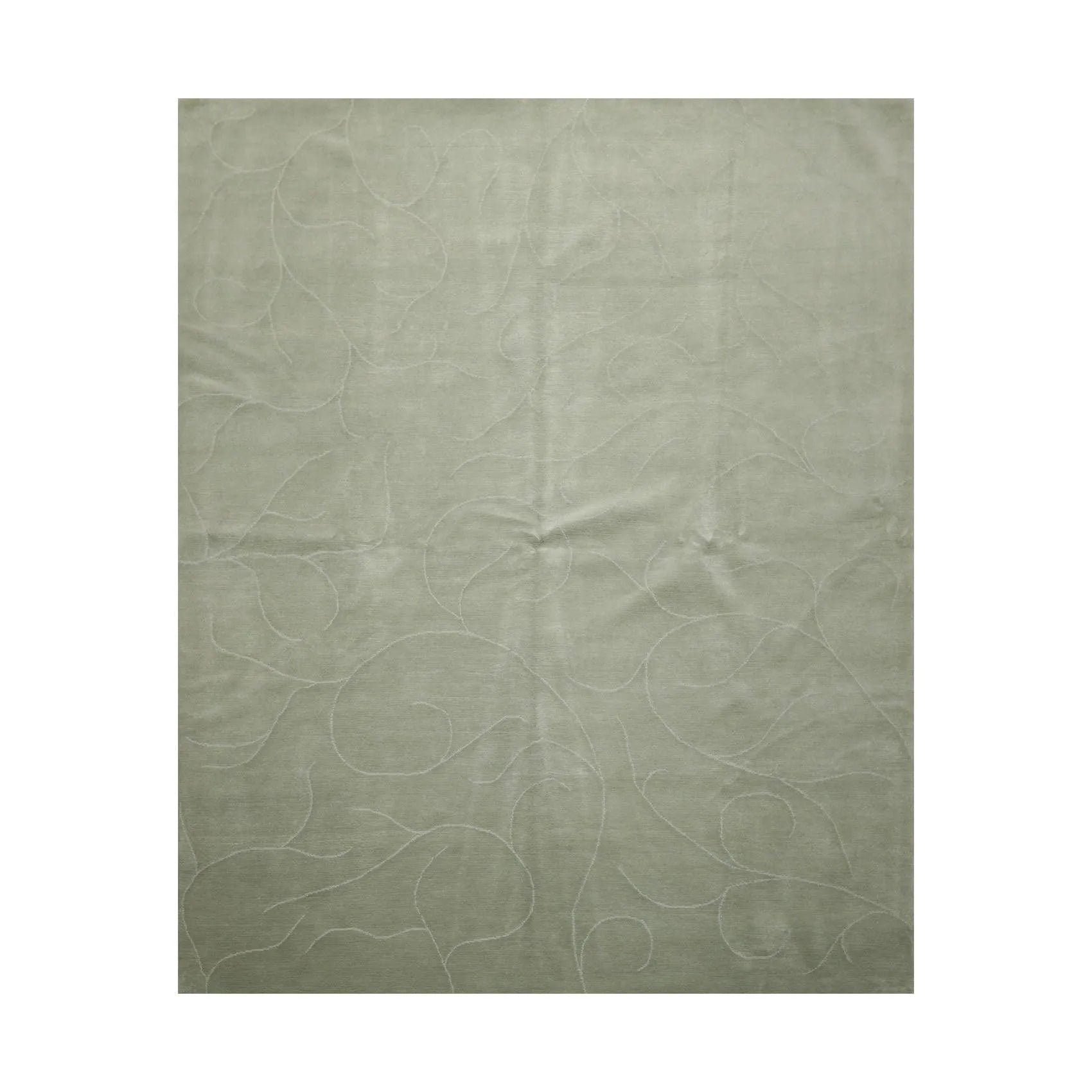8' x 9'10'' Hand Knotted Tibetan 100% Wool Modern Oriental Area Rug Tone on Tone Mint-0