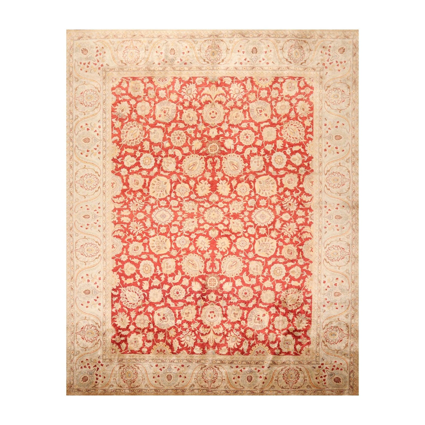 8'2" x 10' Hand Knotted New Zealand Wool PakPersian 16/18 Oriental Area Rug Red-0