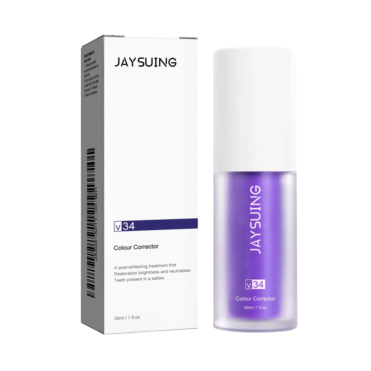 JAYSUING V34 Teeth Whitening Toothpaste Teeth Whitening Clean Stain Removal Tooth Paint Booster Brightness Reduce Yellow