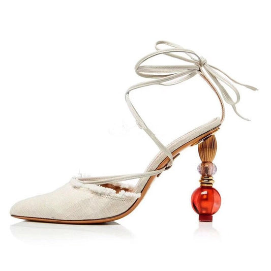 Dovereiss Fashion Women's Shoes Summer New Sexy Consice Elegant Party Shoes Strange Style Heels Sling Back Sandals 33-42