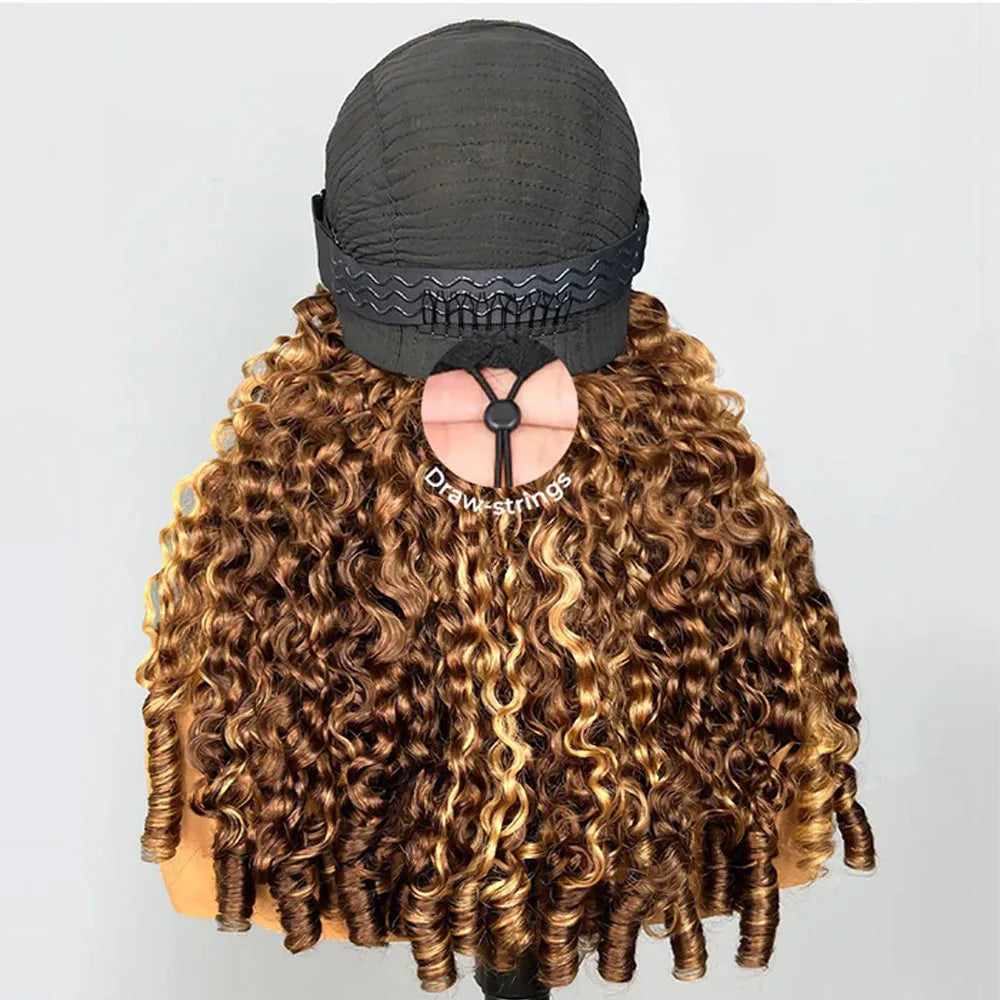 Highlight Ombre Burmese Curly Human Hair Wigs 13x6 13x4 360 HD Full Lace Frontal Wig Vietnamese Lace Front Raw Human Hair Wigs