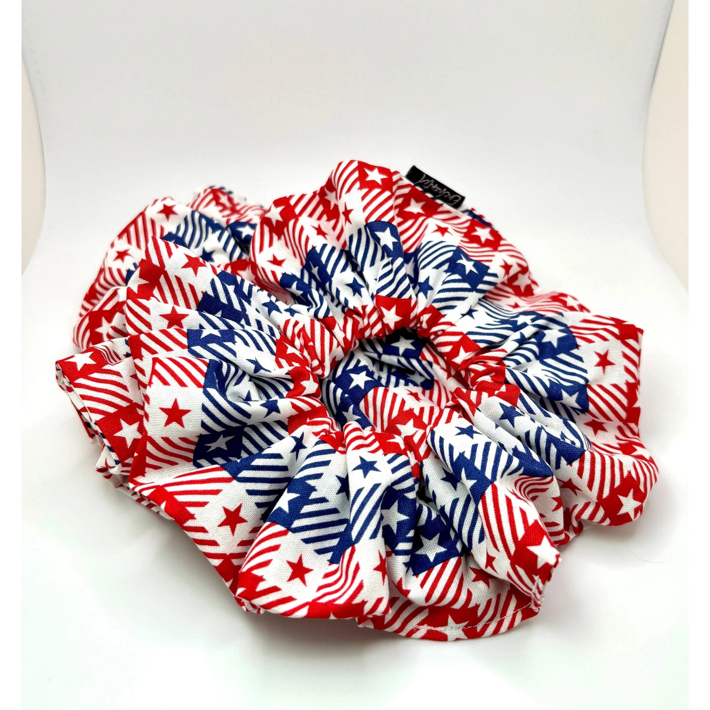 Gingham Stars Scrunchie