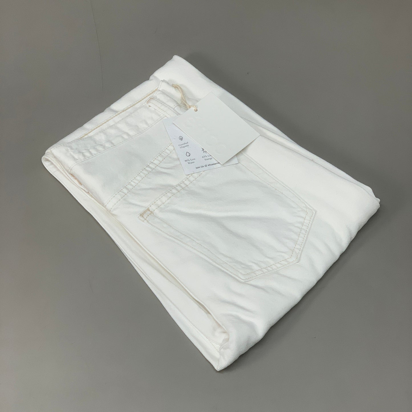 ETICA Tyler High Waist Straight Leg Ankle jeans Vintage White Size 28 EW180114A