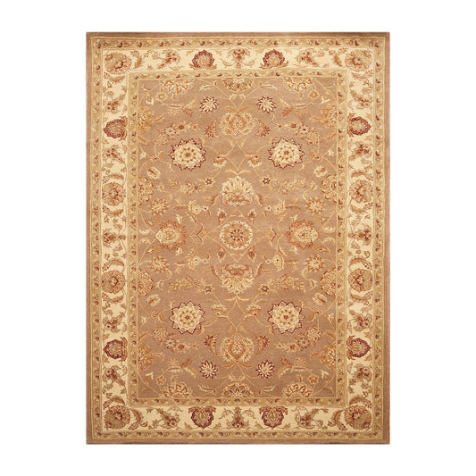 5'6" X 8'6" handmade 100% wool Traditional Oriental Area Rug Brown-0