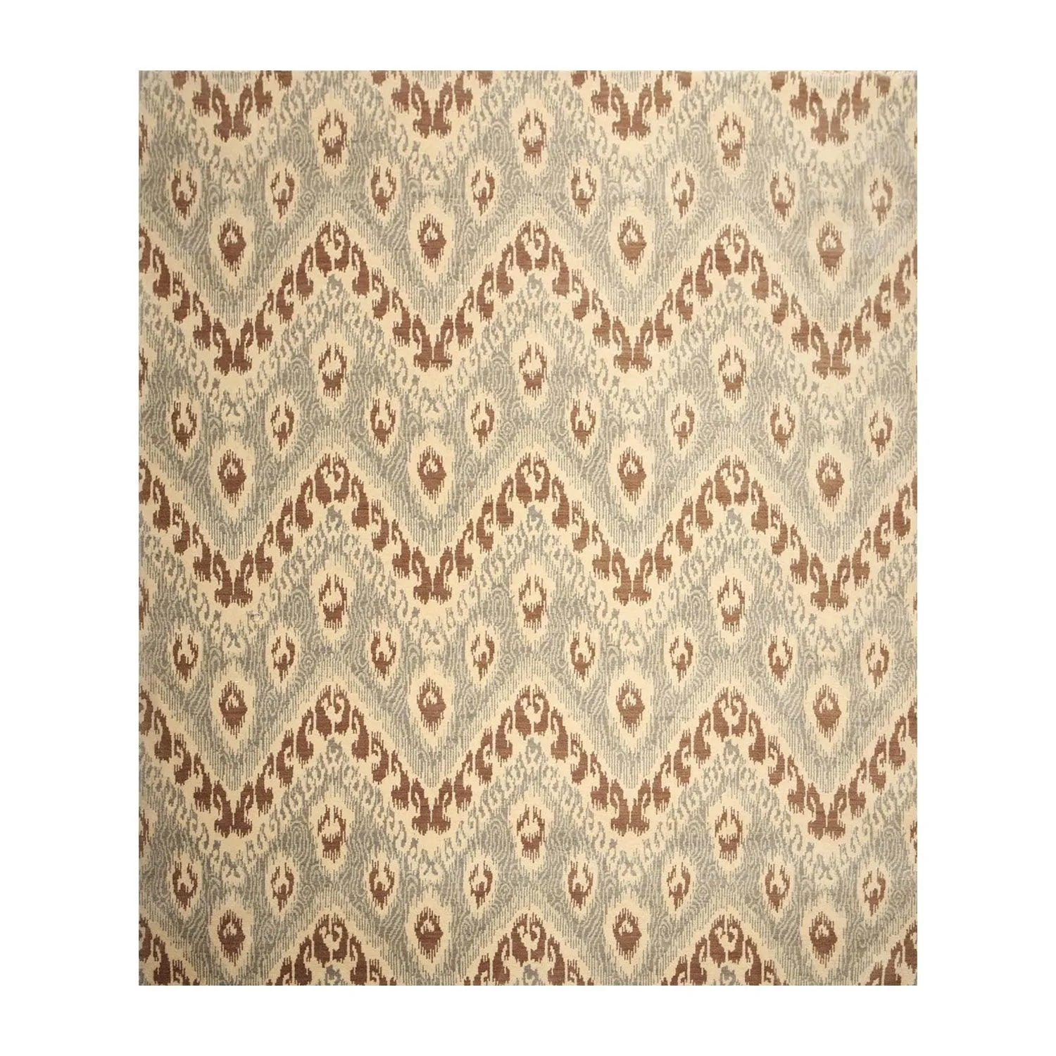 8' x 10' Hand knotted Oriental area rug 100% Wool pile 8x10 Modern Beige-1