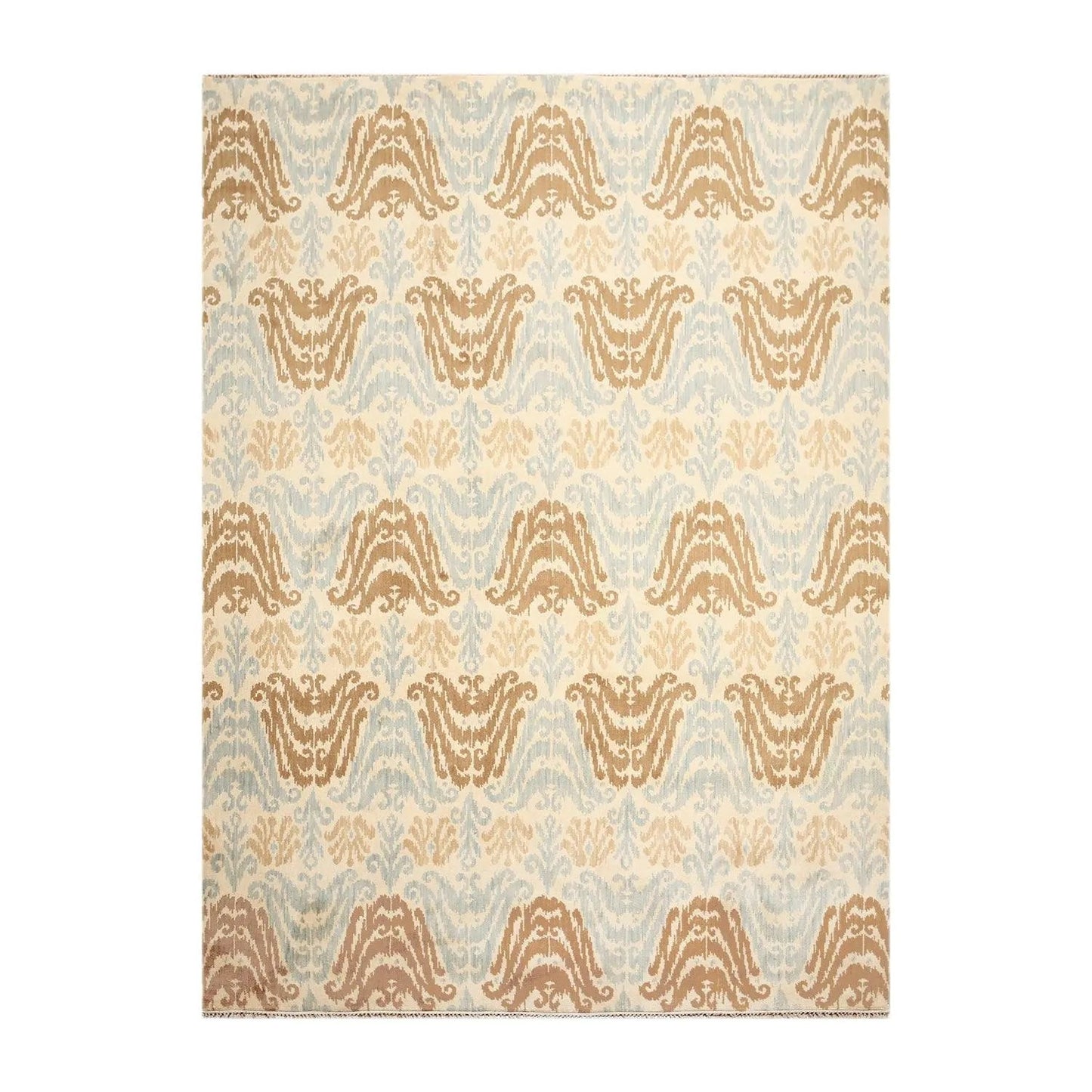 6' x 9' Hand knotted Transitional Oriental area rug 100% Wool Ikat 6X9 Aqua-1