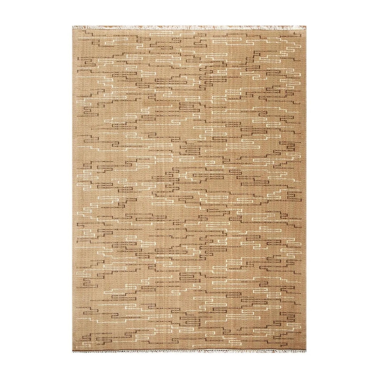 6' x 9' Hand knotted Oriental area rug 100% Wool Modern full pile 6x9 Brown-1