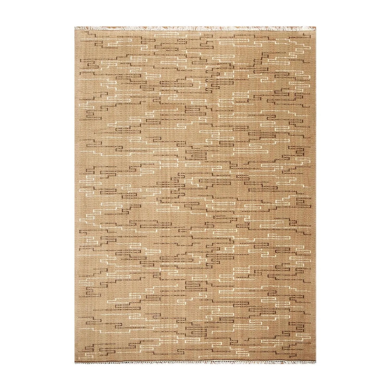 6' x 9' Hand knotted Oriental area rug 100% Wool Modern full pile 6x9 Brown-1