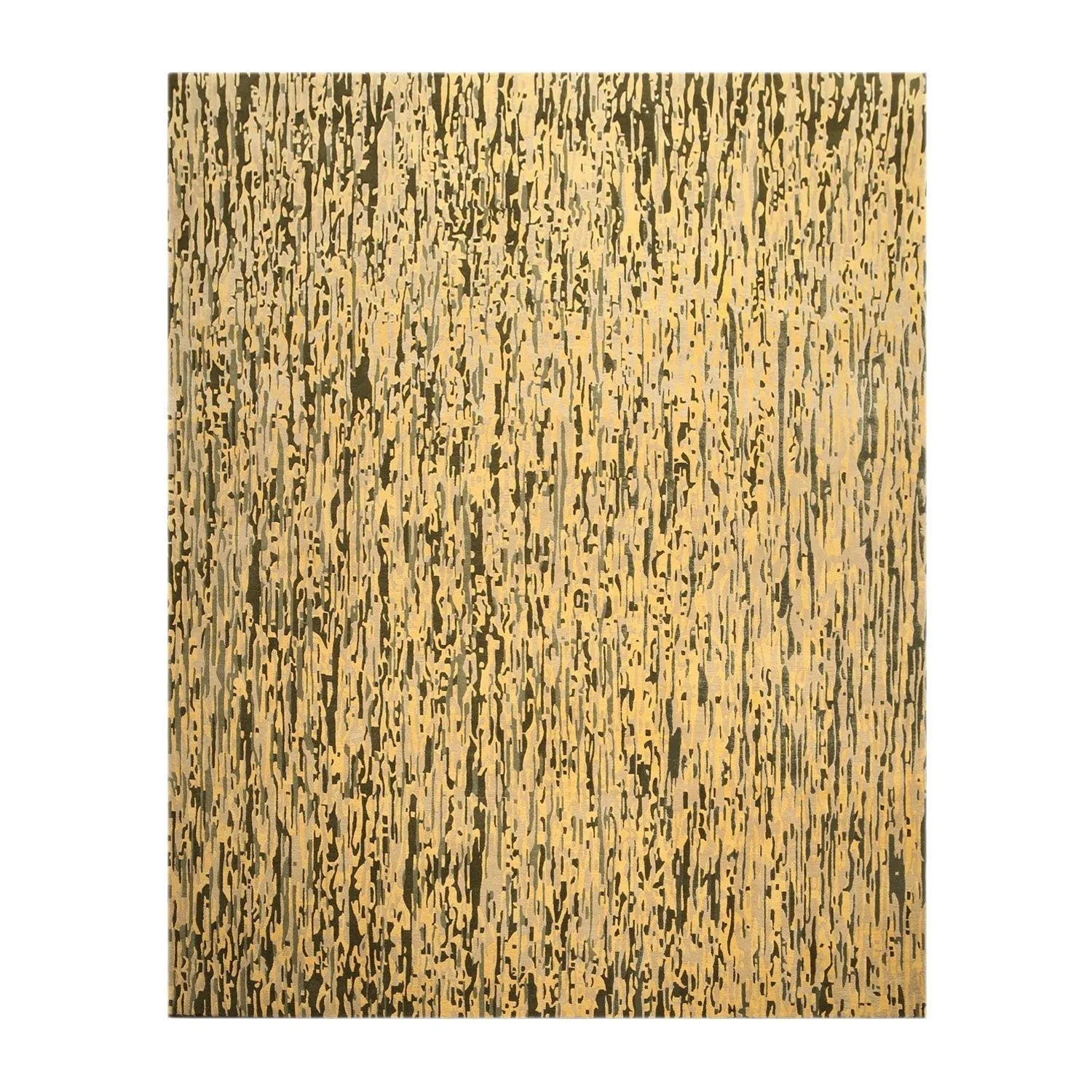 8' x 10' High end Wool Full Pile Tibetan Hand Knotted Area Rug Modern 8x10 Pale Yellow-1