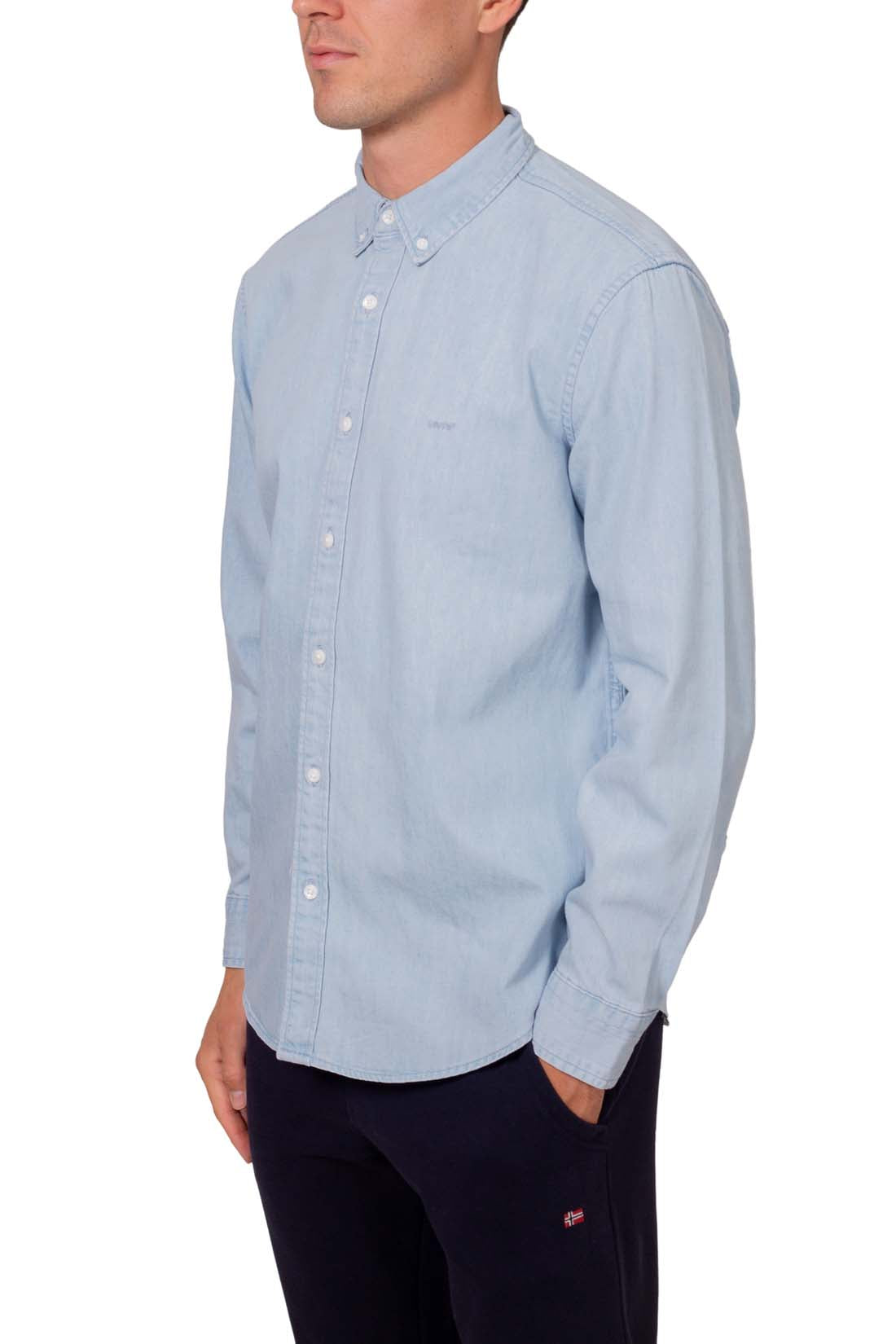 LEVI'S - Men's denim shirt with tonal logo-9