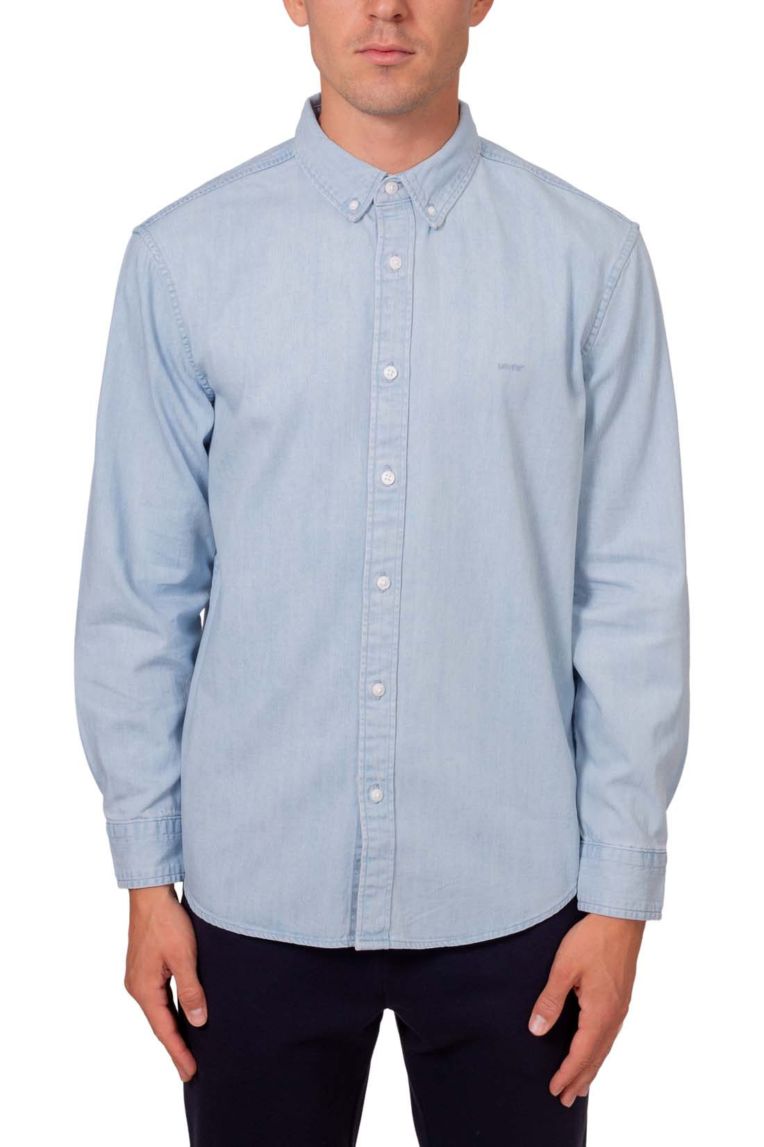 LEVI'S - Men's denim shirt with tonal logo-7