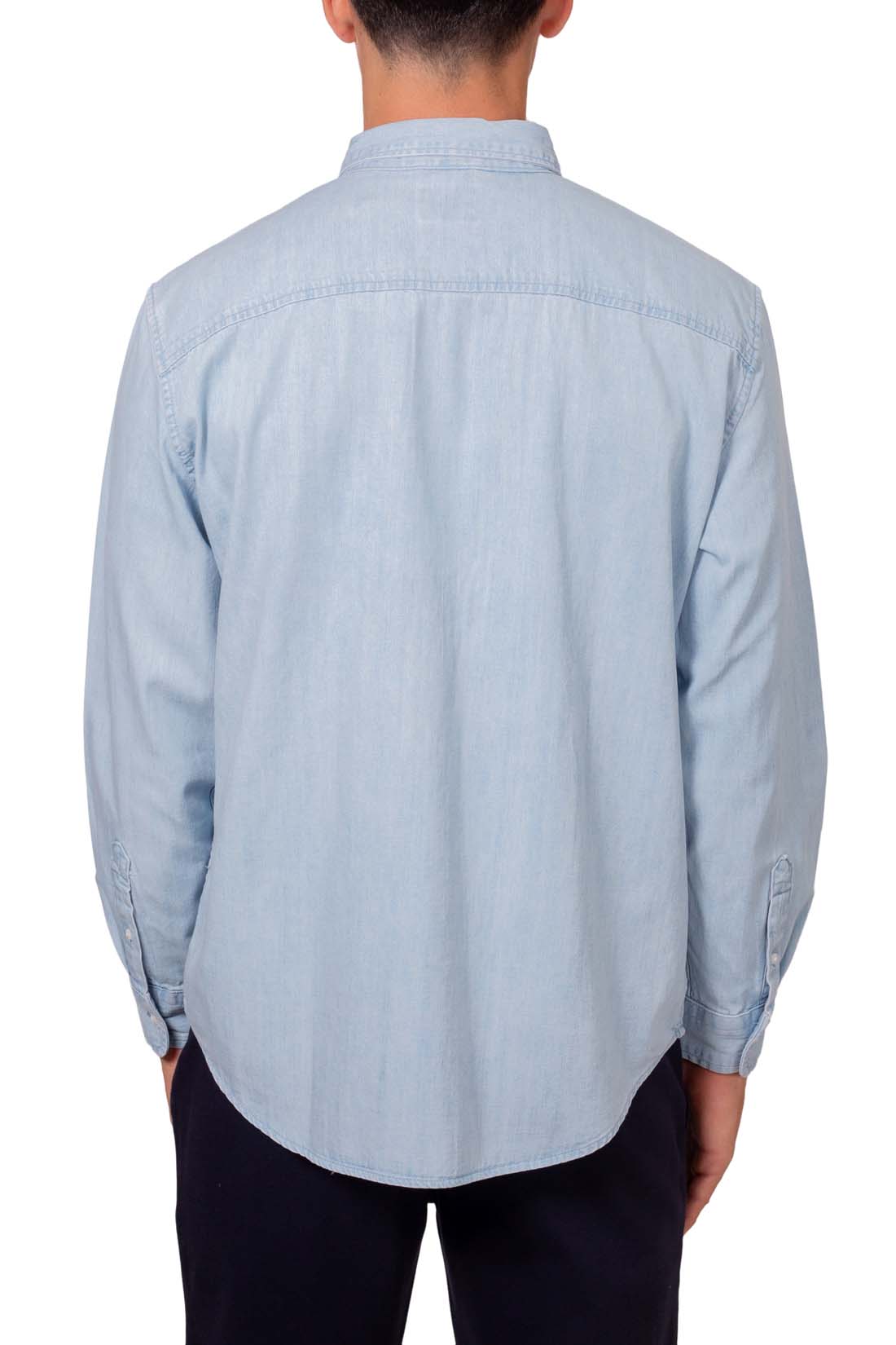LEVI'S - Men's denim shirt with tonal logo-2