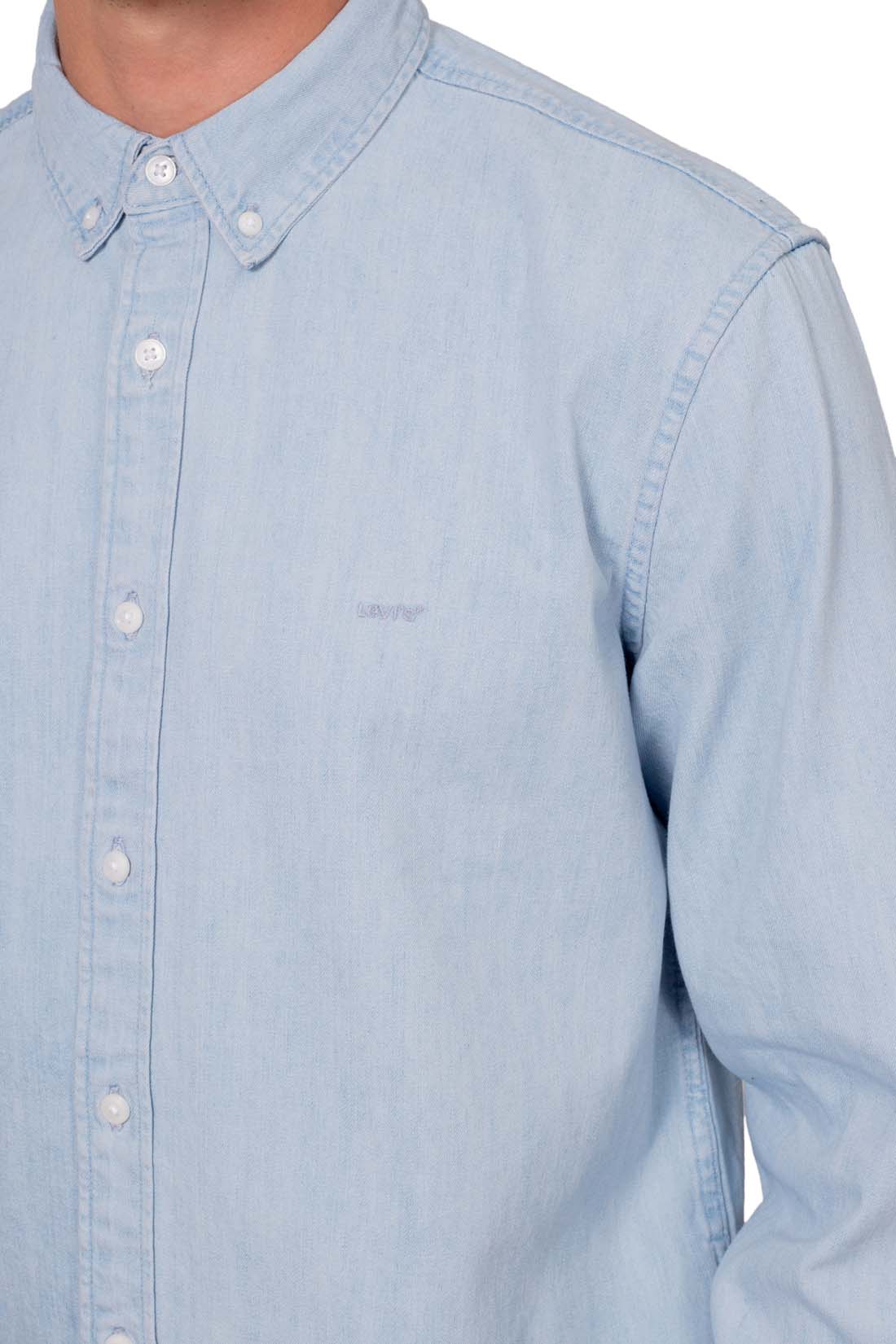 LEVI'S - Men's denim shirt with tonal logo-8