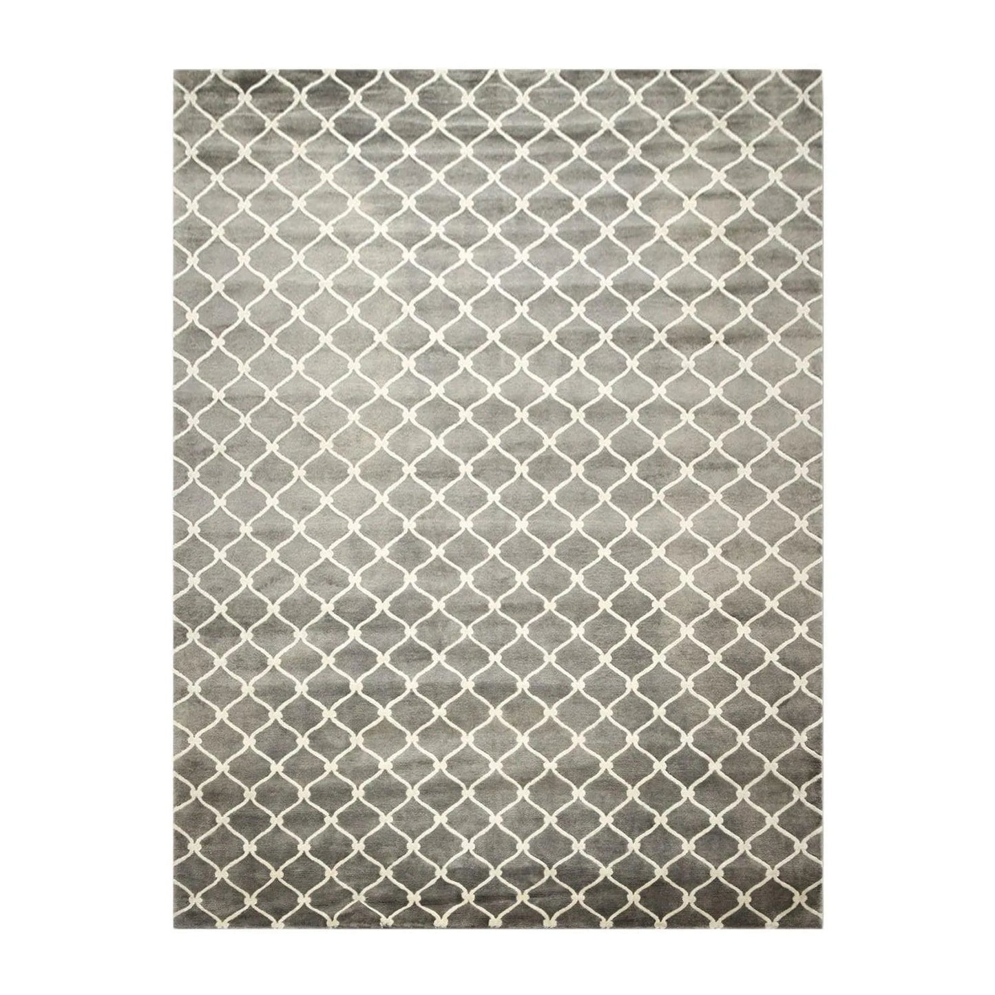 8' x 11' High end 100% wool Tibetan Hand Knotted Designer Rug Modern Gray-1