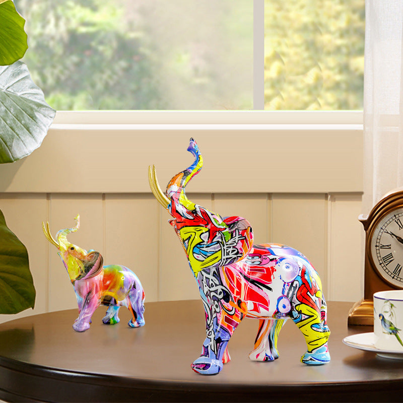 Nordic Creative Elephant Decoration Home Living Room Wine Cabinet Office Decoration Decoration Resin Crafts